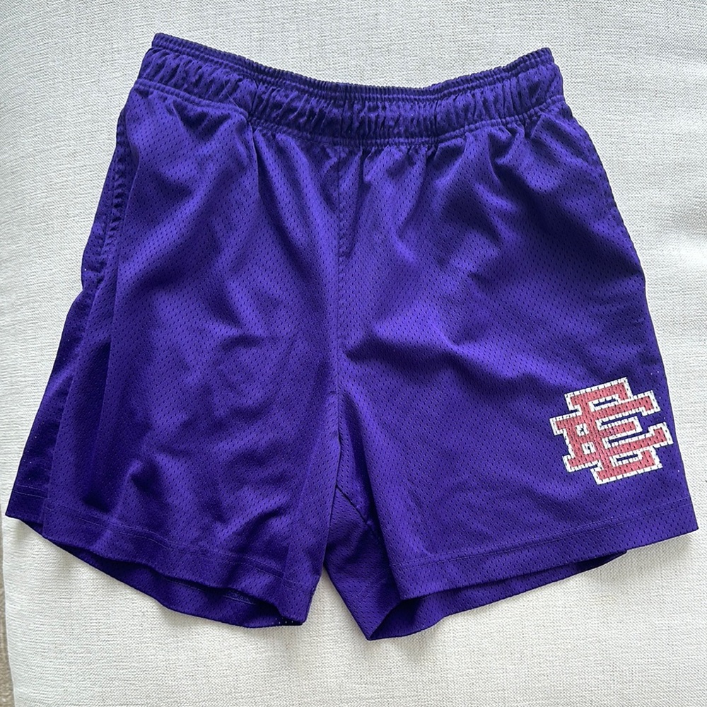 Eric Emanuel Purple Athletic Shorts with Elastic Waistband